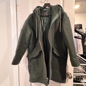 Madewell Lynnford Insuluxe Coat, M, Heather Dark Pine
